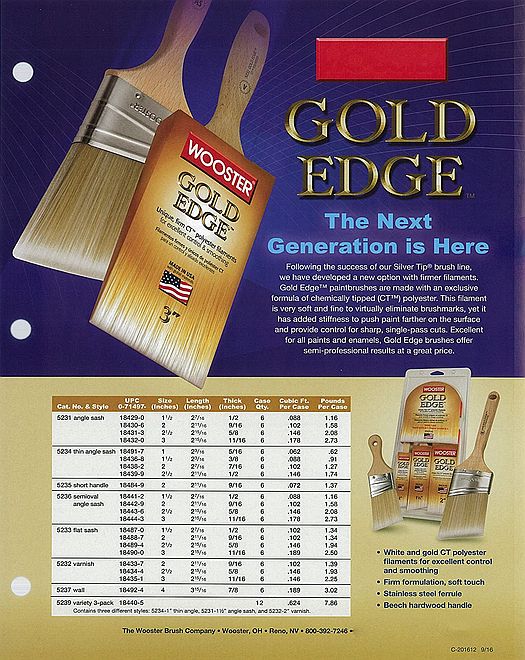 2-Inch Wooster Gold Edge Paint Brush
