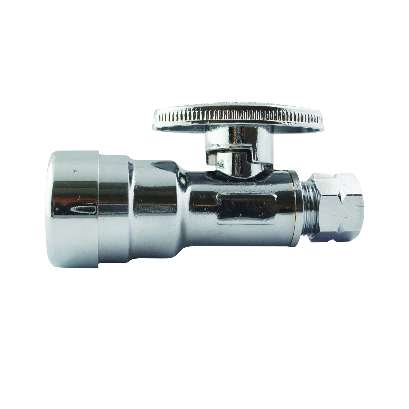 1/2 x 3/8-Inch Push-Fit X Compression Brass Stop Valve