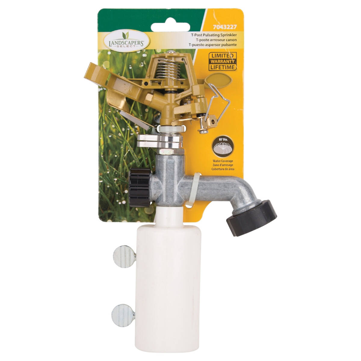 Round Zinc/Plastic Female T-Post Lawn Sprinkler