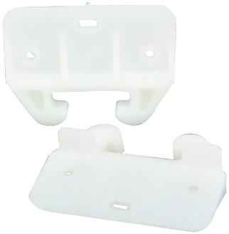 White Plastic Rear Drawer Guide, 2-Pieces