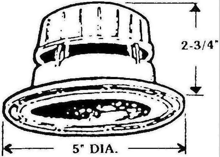 2-Inch White Plastic Plumbing Vent Cap