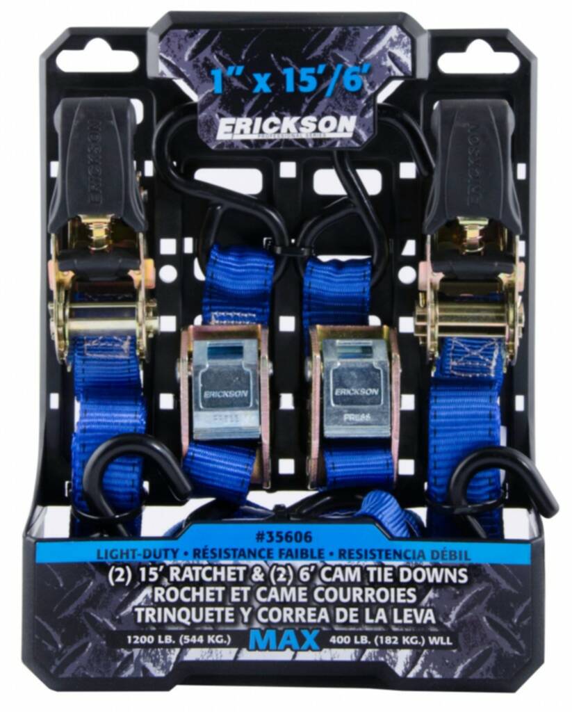 Ratchet And Cam Strap 4-Pack