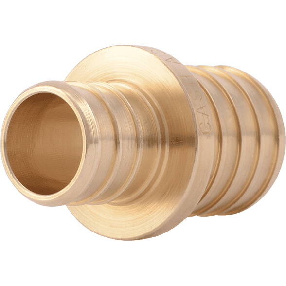 Brass Barb Crimp Reducing Coupling, 3/4 x 1-Inch