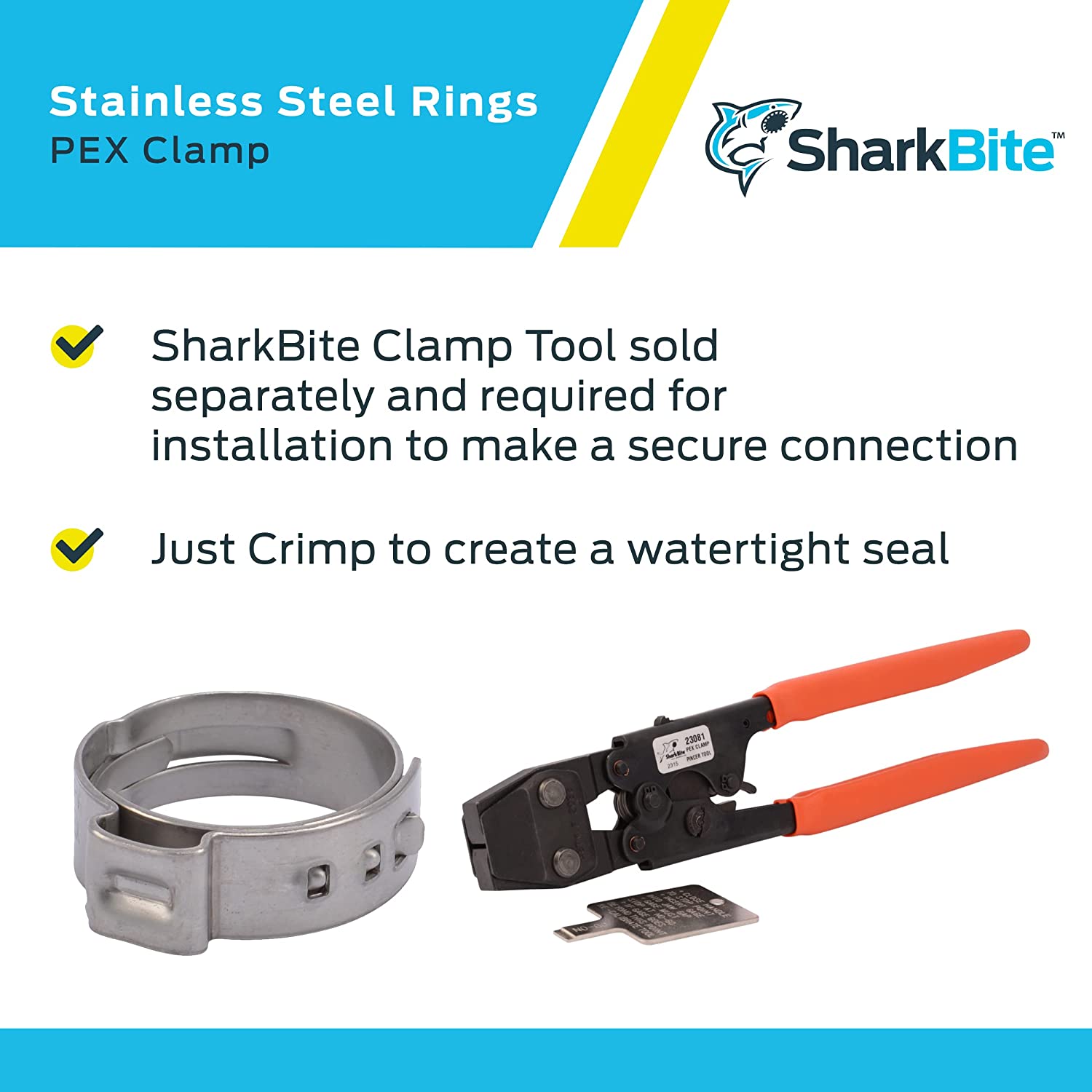 1-Inch Stainless Steel Clamp Ring, 10-Pack