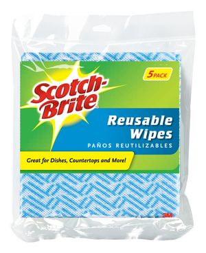 11-1/2-Inch X 19-1/2-Inch Reusable Wet/Dry Wipes, 5-Pack 3 11-1/2-Inch X 19-1/2-Inch Reusable Wet/Dry Wipes, 5-Pack