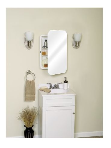 16 x 24-Inch Octagon Frameless Beveled Swing Door Medicine Cabinet