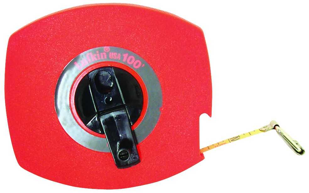 3/8 x 100-Inch Hi-Viz Orange Universal Lightweight Long Steel Tape