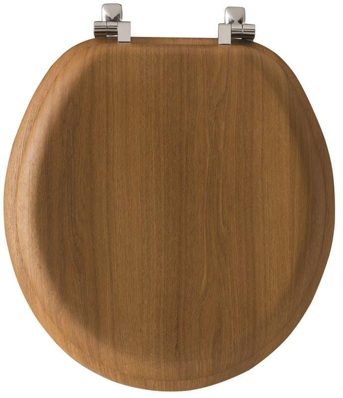 Round Wood Veneer Toilet Seat