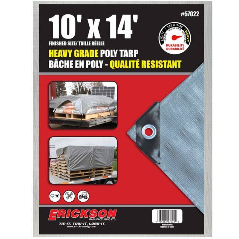 10 x 14-Foot Silver Heavy Grade Poly Tarp 2 10 x 14-Foot Silver Heavy Grade Poly Tarp