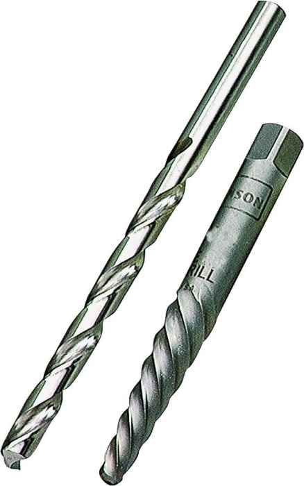 Ex-6 Spiral Flute Screw Extractor And 13/32-Inch High Speed Steel Drill Bit Combo, 2-Pieces
