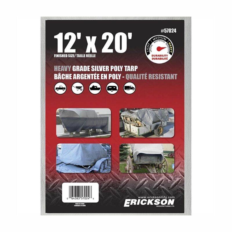 12 x 20-Foot Silver Heavy Grade Poly Tarp 2 12 x 20-Foot Silver Heavy Grade Poly Tarp