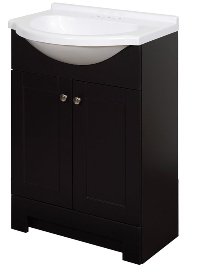 24-Inch Espresso 2-Door Euro Vanity With Top