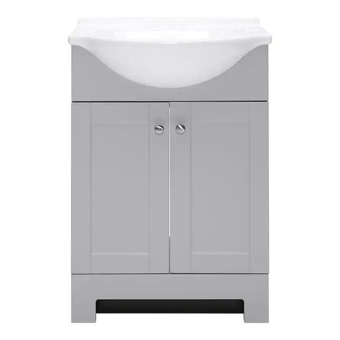 24-Inch Gray Euro Vanity Combo 6 24-Inch Gray Euro Vanity Combo