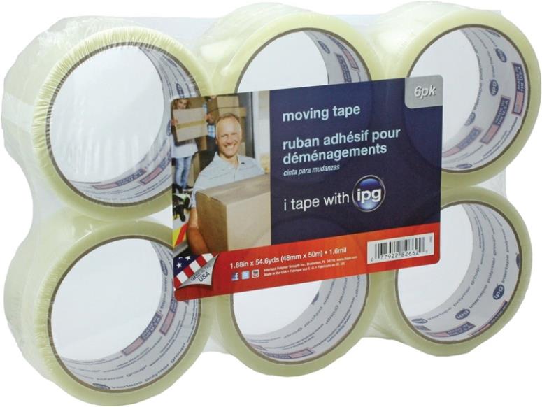 1.88-Inch X 54.6-Yard Moving Tape 6-Pack