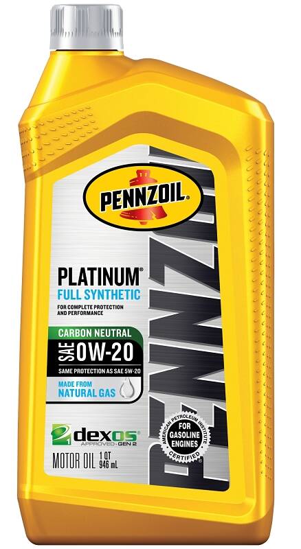 32-Ounce Platinum® Full Synthetic Motor Oil SAE OW-20
