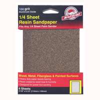 100grit Aluminum Ox 1/4 Sheet 6pk