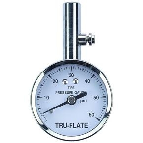 Tru-Flate Tire-Dial Gauge 10-60 psi