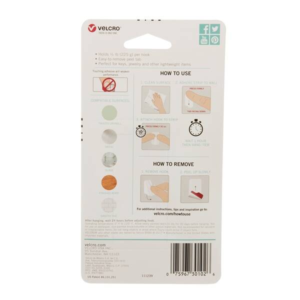 0.5-Pound Weight Capacity Hangables Removable Wall Hook