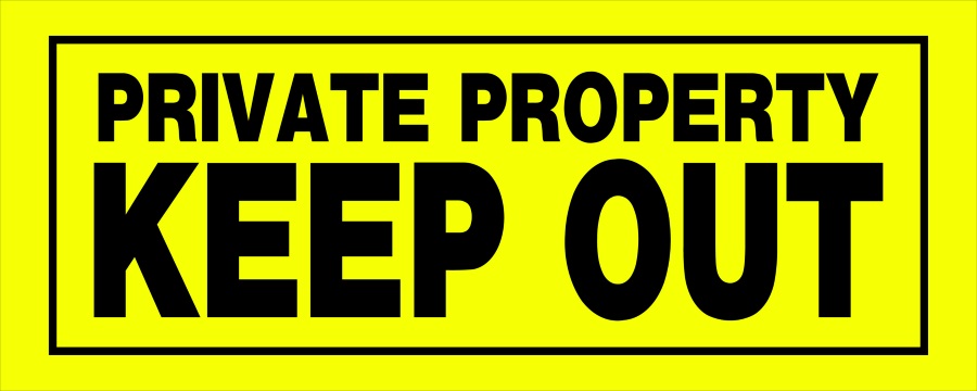Private Property Sign 6x15
