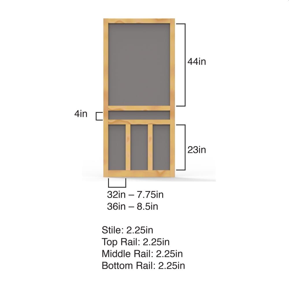 32-Inch Creekside Wooden Screen Door 7 32-Inch Creekside Wooden Screen Door