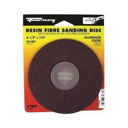 Sanding Disc, 50-Grit, Coarse Grade, Aluminum Oxide, 7/8 In Arbor, 4-1/2 In Dia