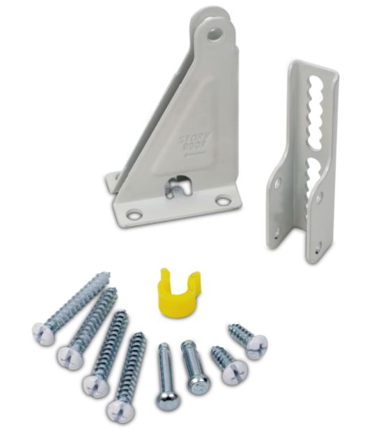 White Heavy Duty Storm Door Closer With Touch And Hold
