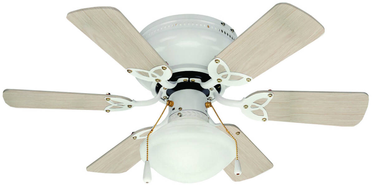 Twister 30-Inch White Indoor LED 6-Blade Ceiling Fan