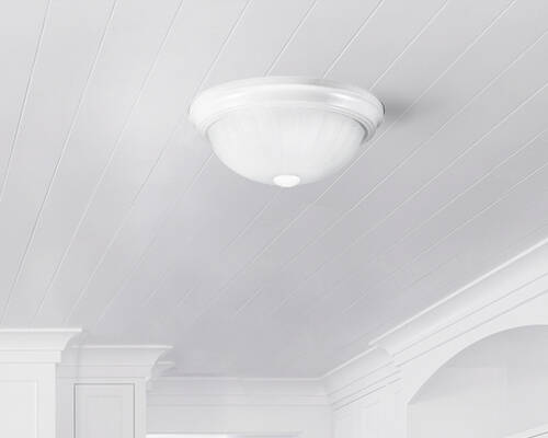 11 x 4-5/8-Inch 2-Light White Flush Mount Ceiling Light Fixture