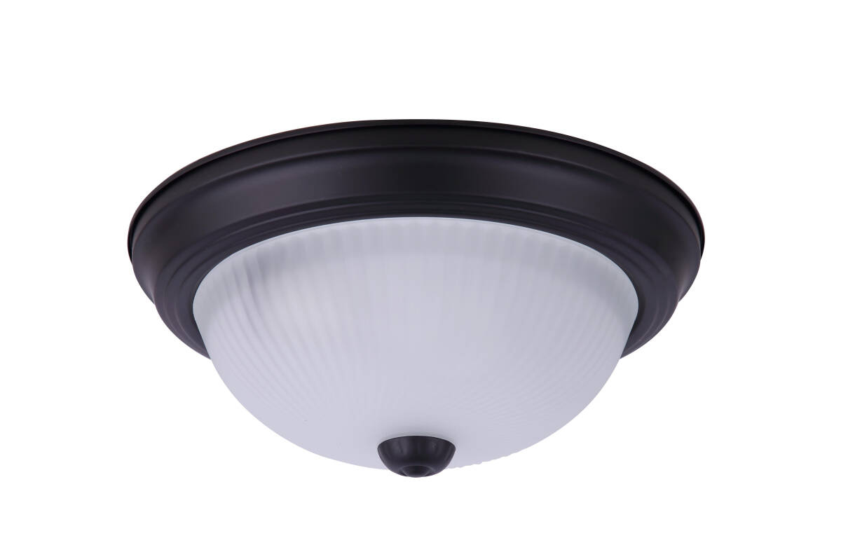 11 x 4-3/4-Inch 2-Light Matte Black Flush Mount Ceiling Light Fixture