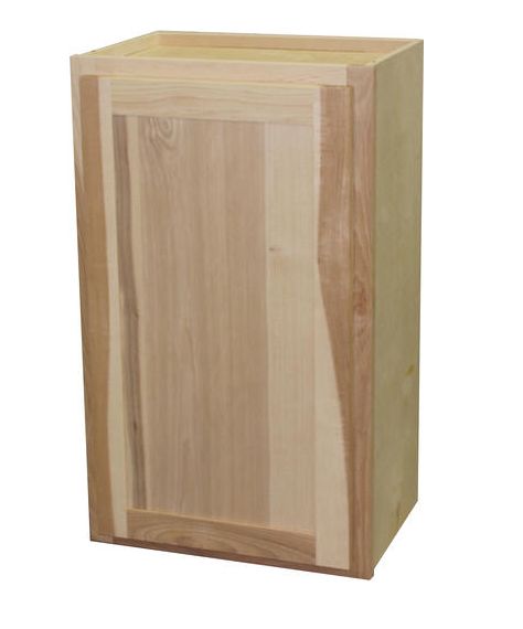 15 x 30 x 12-Inch Premium Ready To Finish Hickory Single Door Wall Cabinet 3 15 x 30 x 12-Inch Premium Ready To Finish Hickory Single Door Wall Cabinet