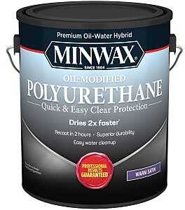 1-Gallon Warm Satin Water-Based Oil-Modified Polyurethane 6 1-Gallon Warm Satin Water-Based Oil-Modified Polyurethane