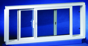 32 x 14-Inch White Vinyl Double Slider Basement Window