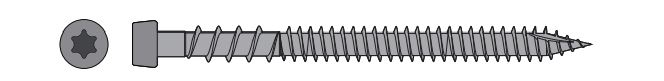 #10 x 2-3/4-Inch Brown Cap-Tor Xd Deck Screw, 100-Piece