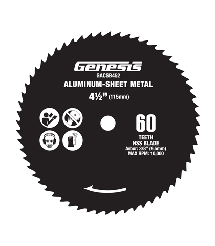 4-1/2-Inch 60-Teeth Hss Saw Blade