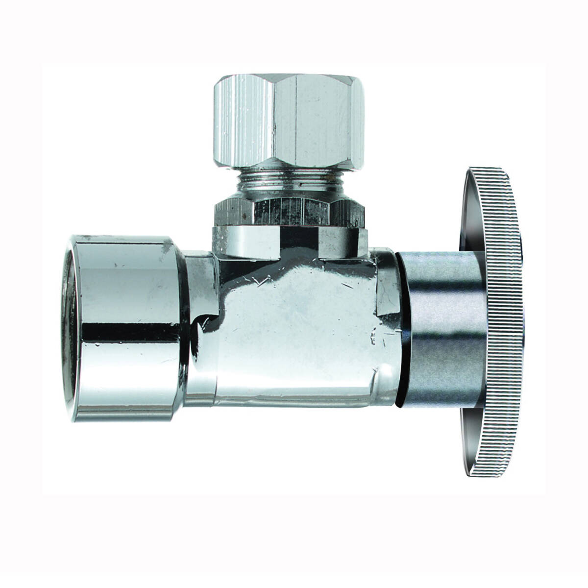 Plumb Pak PP50PCLF Shut-Off Valve, 3/8 x 3/8 in Connection, FIP x Compression, Brass Body
