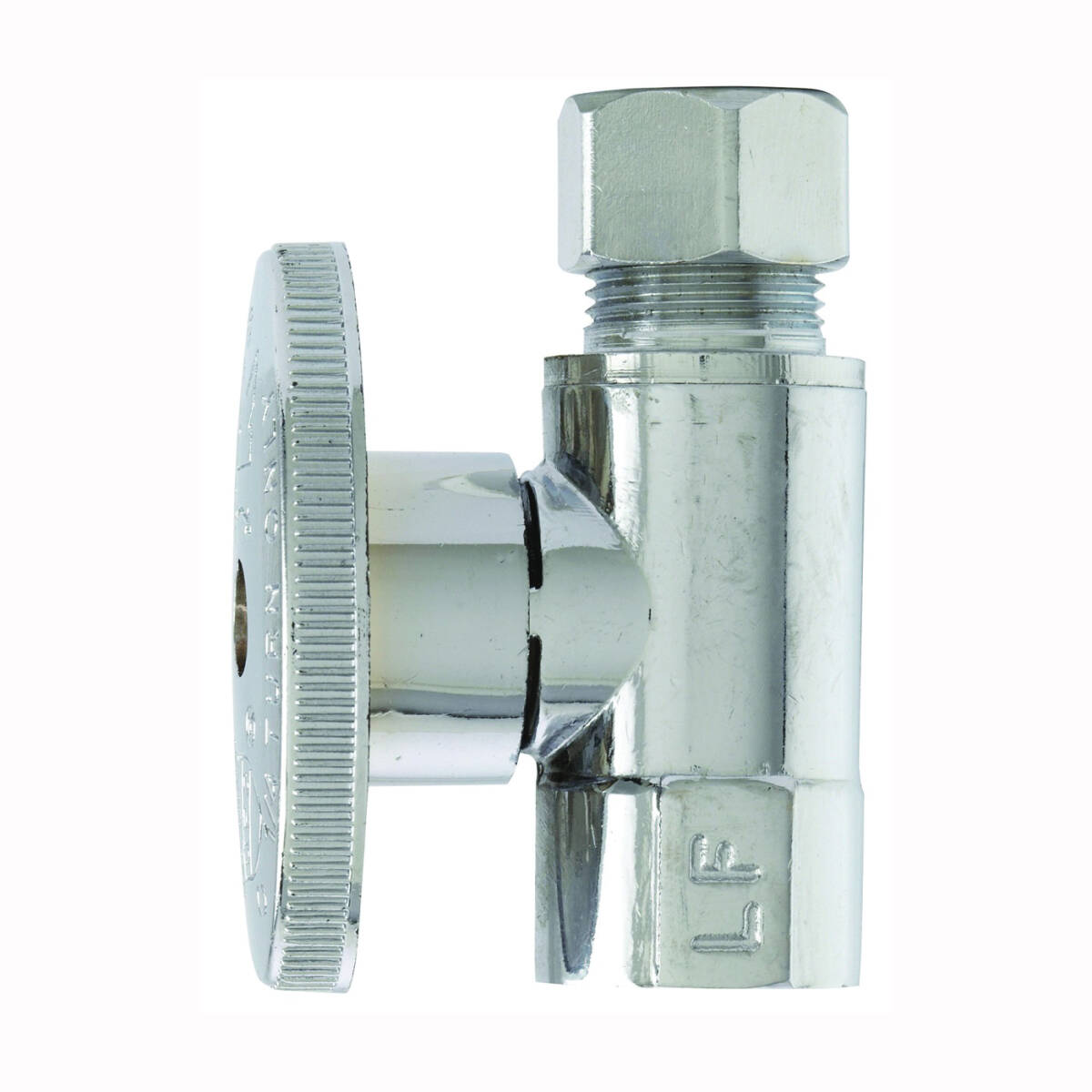 Plumb Pak PP52PCLF Shut-Off Valve, 3/8 x 3/8 in Connection, FIP x Compression, Brass Body