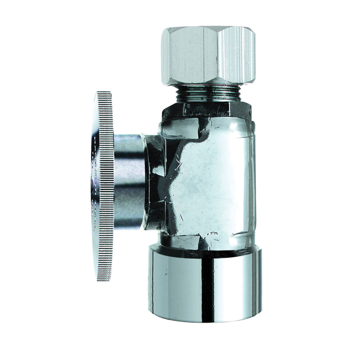 Plumb Pak PP53-1PCLF Shut-Off Valve, 1/2 x 1/2 in Connection, FIP x Compression, Brass Body