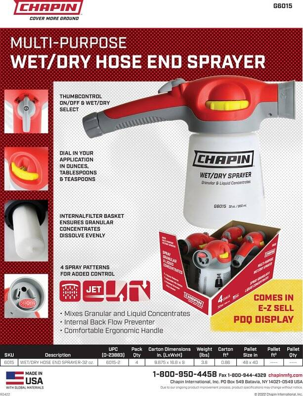 32-Ounce Multi-Purpose Hose-End Lawn And Garden Sprayer