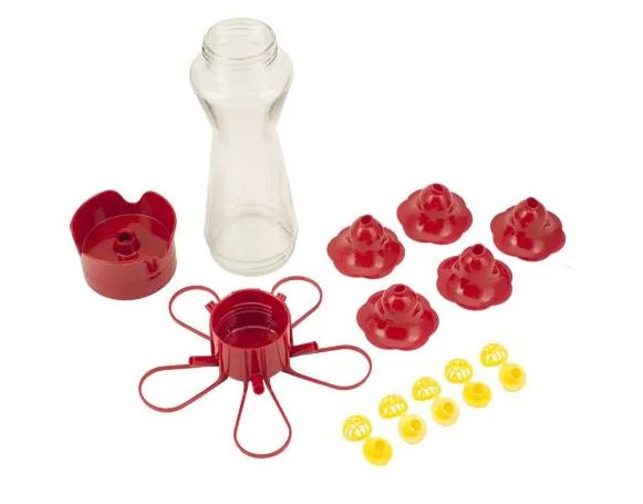 16-Ounce Glass Favored Pinch Waist Hummingbird Feeder 2 16-Ounce Glass Favored Pinch Waist Hummingbird Feeder