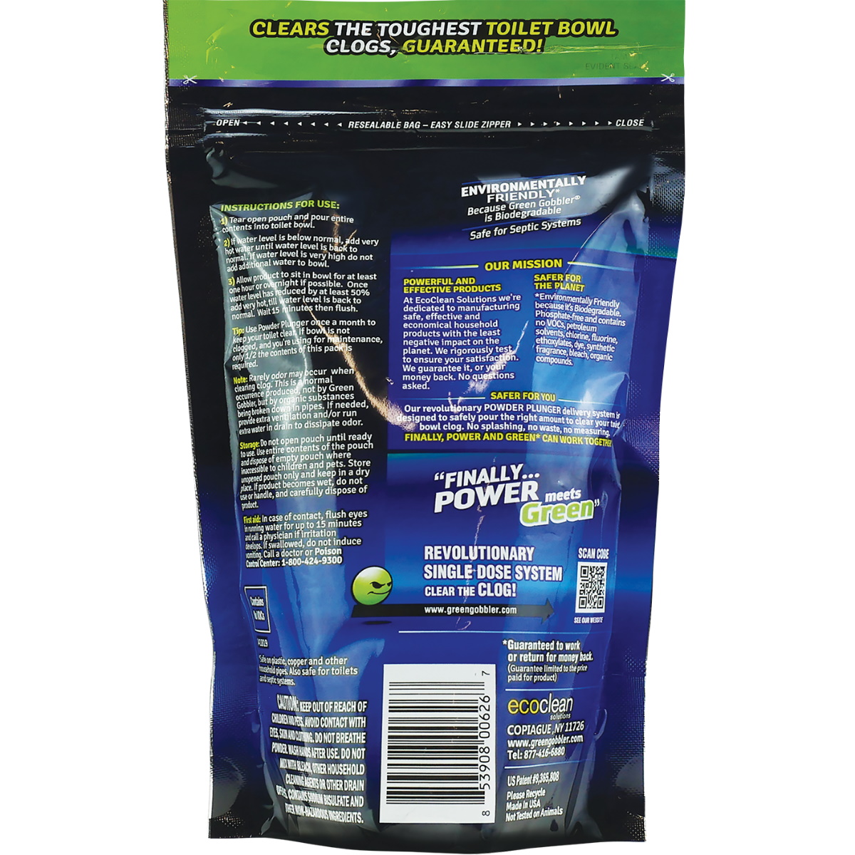 16-1/2-Ounce Powder Plunger Toilet Clog Remover Crystal