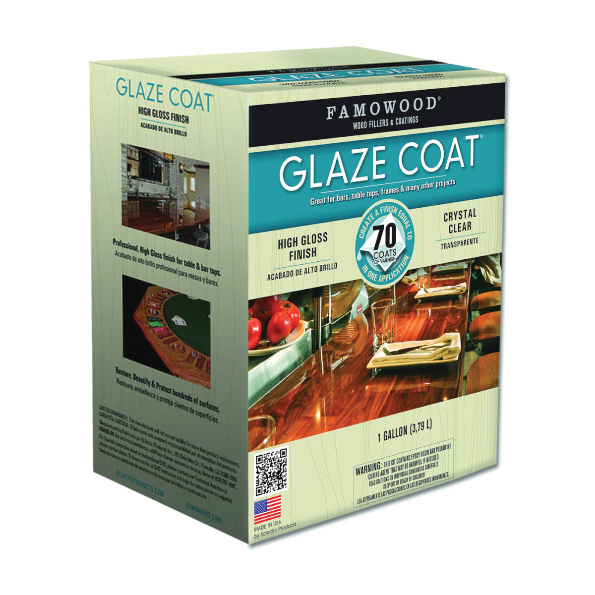 1-Gallon Clear Liquid Glaze Epoxy Coating