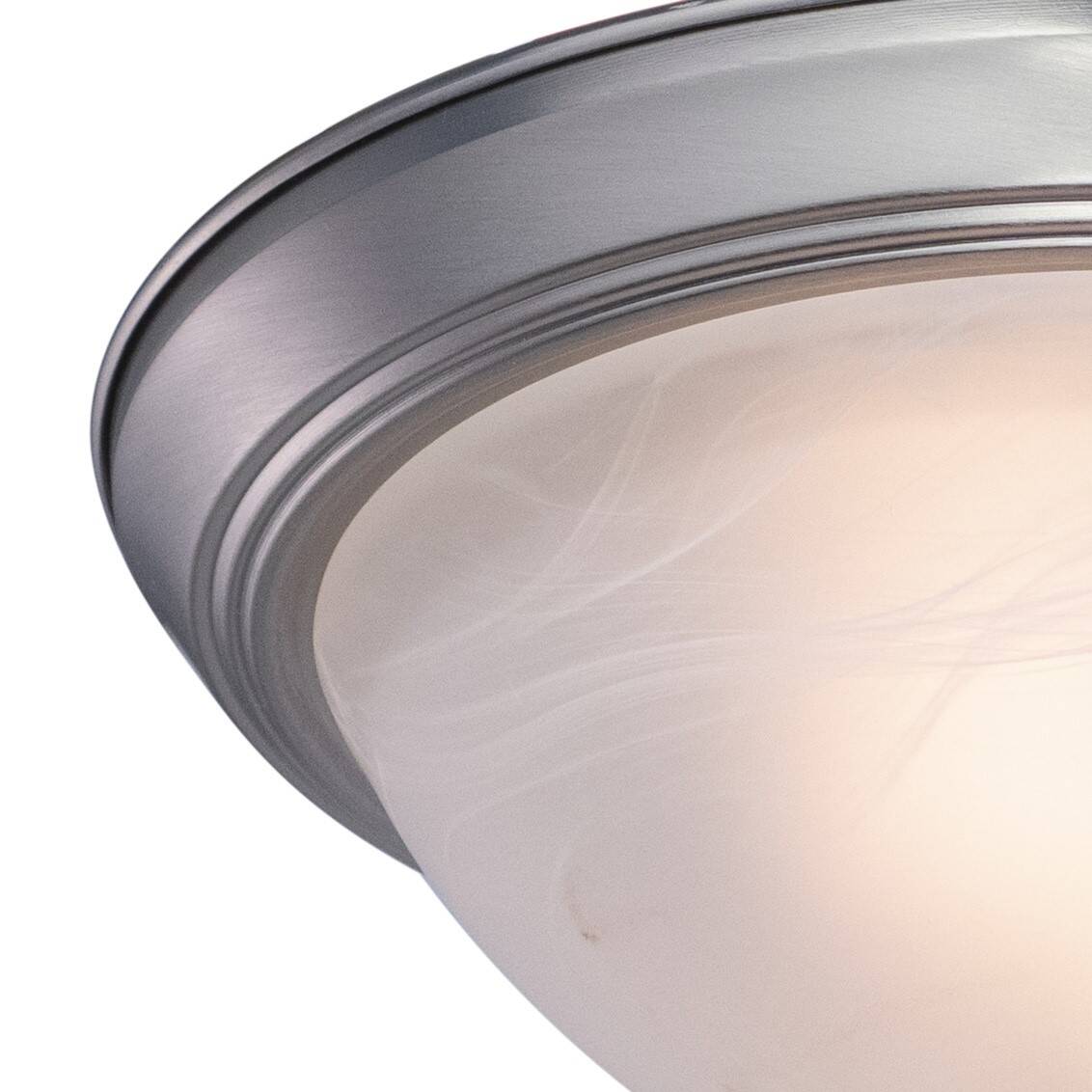 13-Inch Flush Mount Ceiling Light In Brushed Nickel 2-Pack