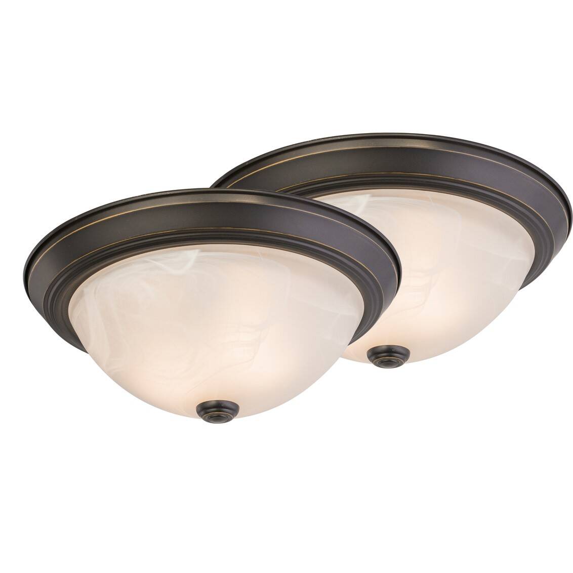 13-Inch Flush Mount Ceiling Light In Oil Rubbed Bronze 2-Pack 3 13-Inch Flush Mount Ceiling Light In Oil Rubbed Bronze 2-Pack