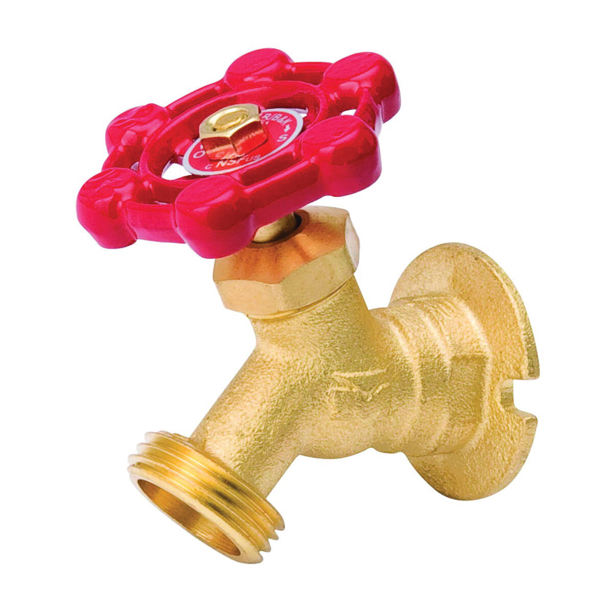 Sillcock Valve, 3/4 x 3/4 In Connection, Fpt X Male Hose, 125 PSI Pressure, Brass Body