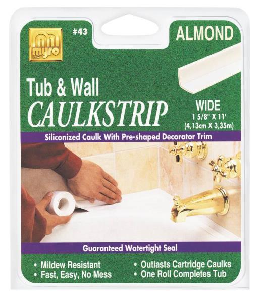 1-5/8-Inch X 11-Foot Silicone Almond Caulking Strip