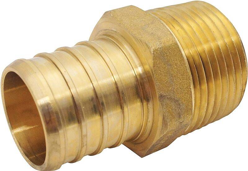 Barb x MPT Brass Pex Hose Pipe Adapter, 1\