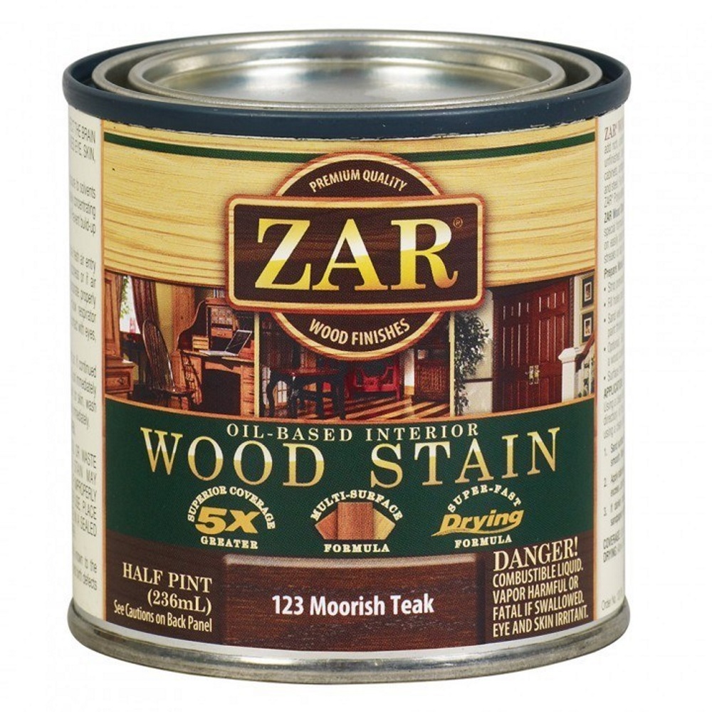 Zar Oil Based Wood Stain Moorish Teak, 1/2 Pt