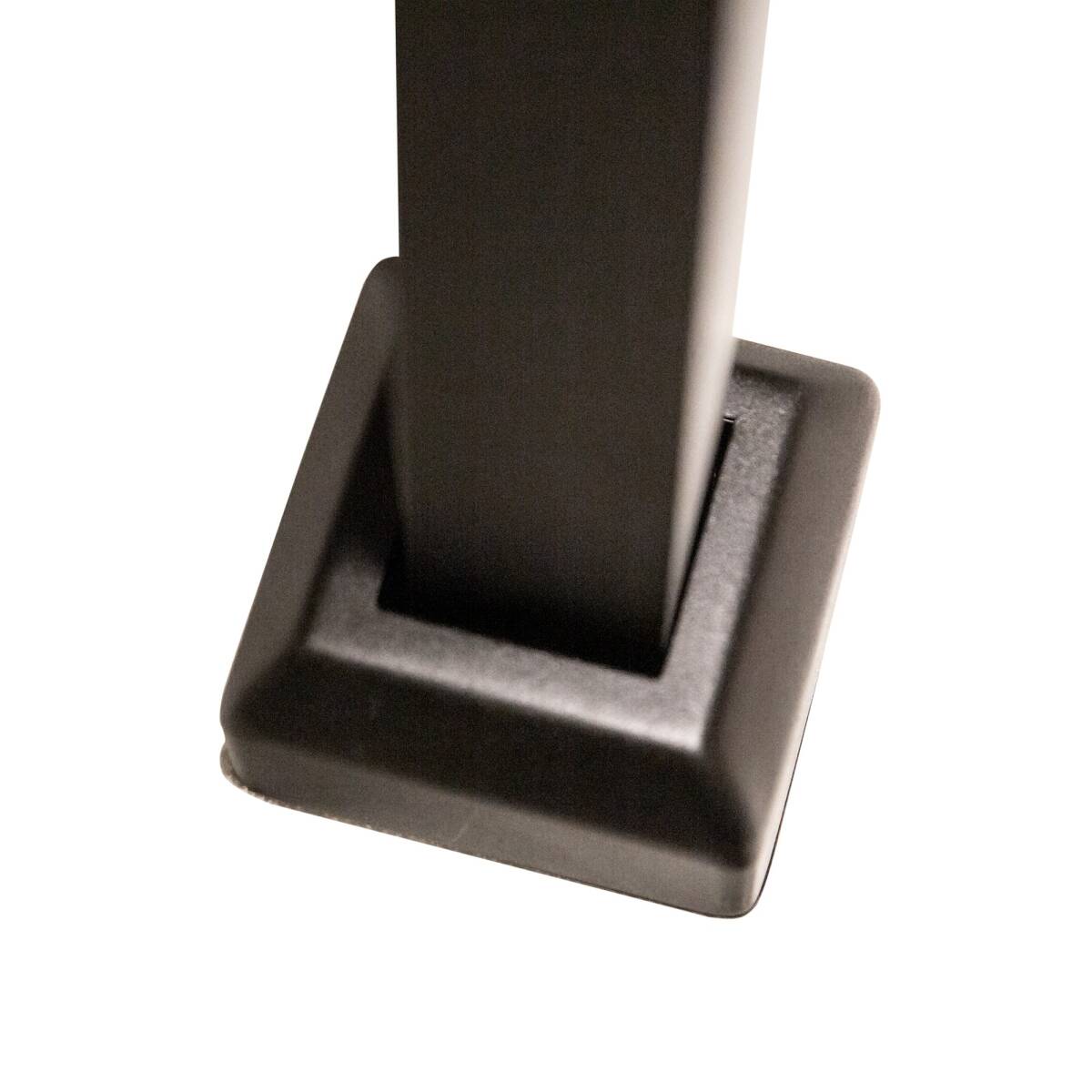 Aluminum Textured Black Handrail Kit For 2-3 Steps 6 Aluminum Textured Black Handrail Kit For 2-3 Steps