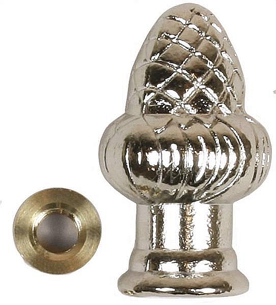Lamp Nickel Plated Acorn Finial Reducer 1-1/2 In