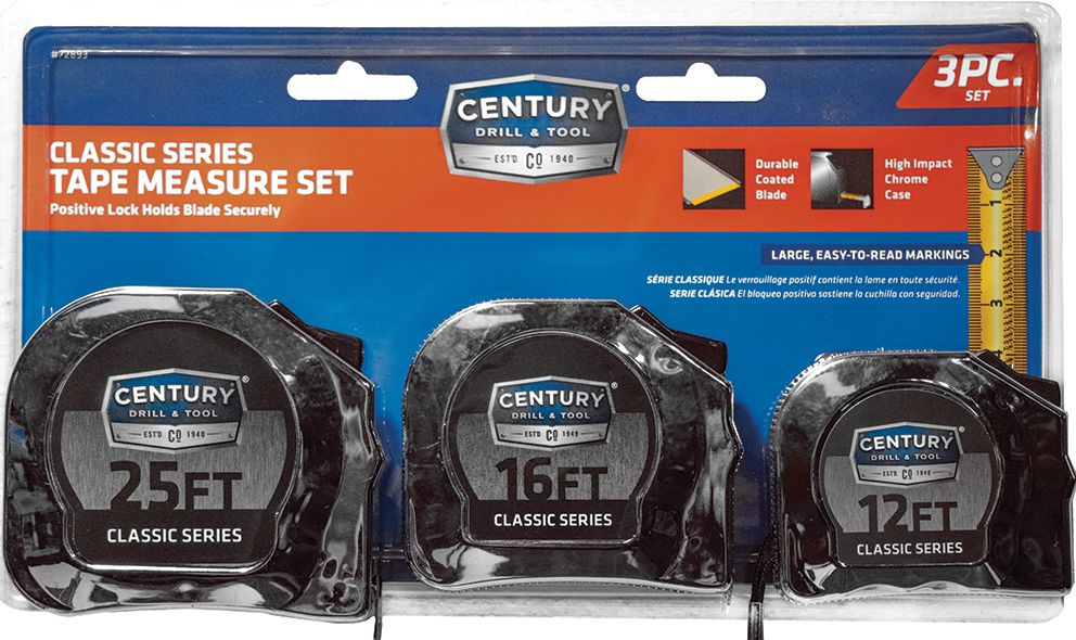 Classic Tape Measure Set, 3-Piece